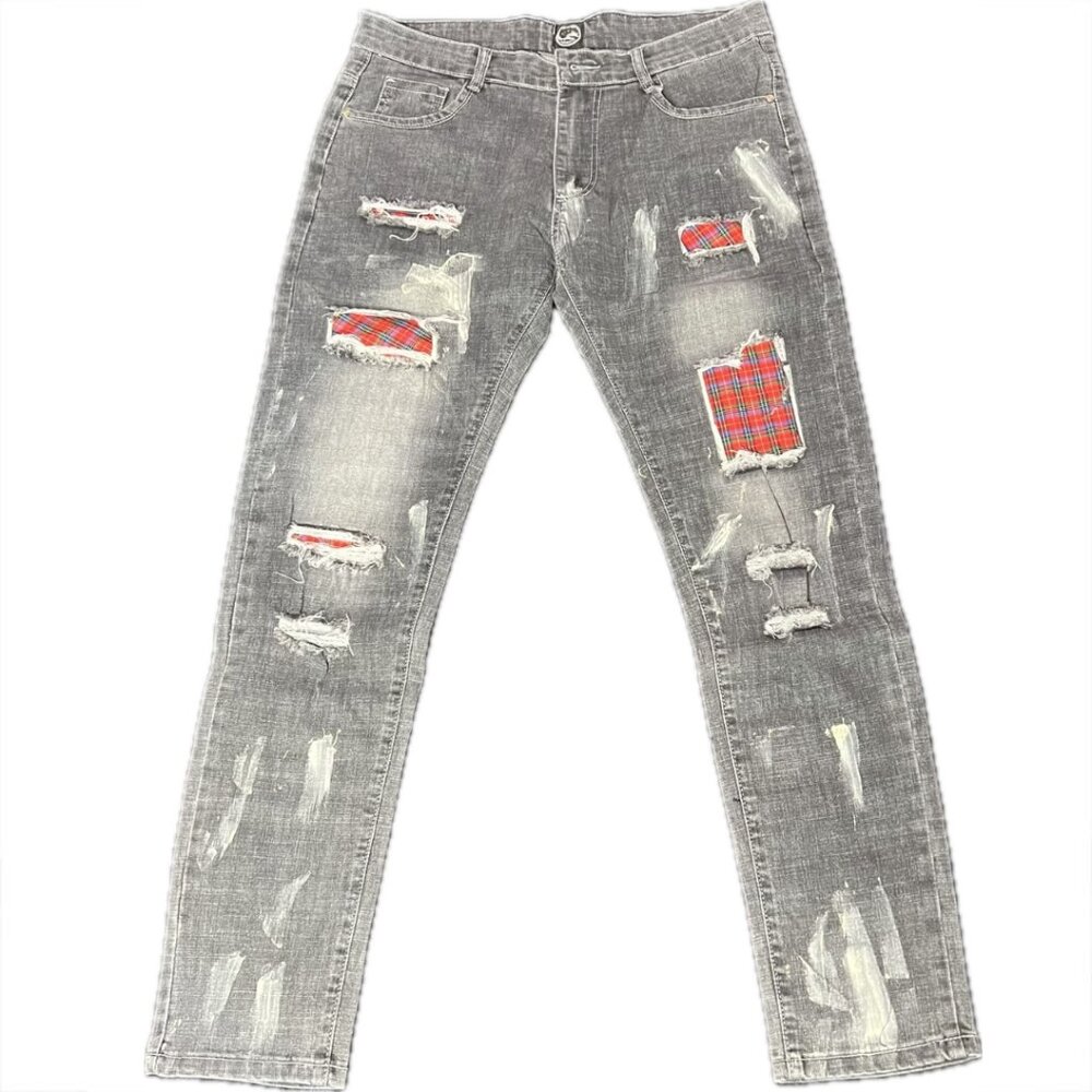 Men’s High Street Skinny Denim Ripped Jeans Pants
